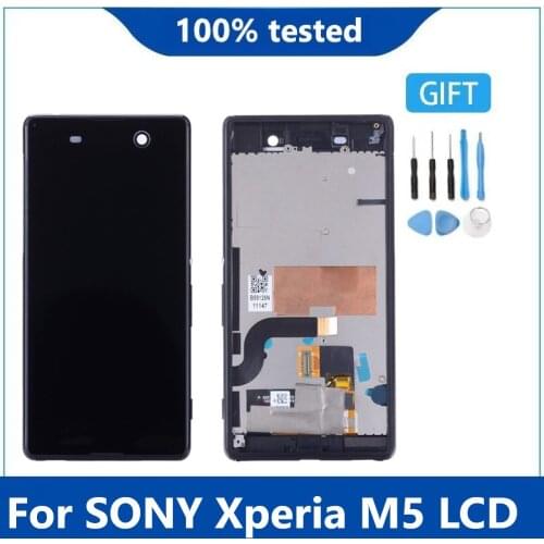 5.0" For SONY XPERIA M5 LCD Display Touch Screen Digitizer with Frame E5603 E5606 E5653 E5633 For Sony M5 Display LCD Screen