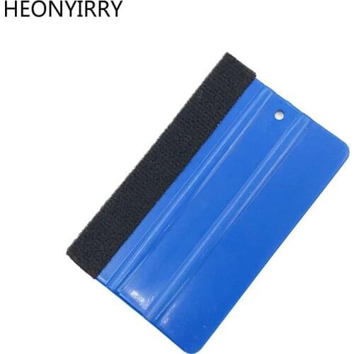 1PCS Car Vinyl Film wrapping tools Blue Scraper squeegee with felt edge size 12.5cm*8cm Car Styling Stickers Accessories