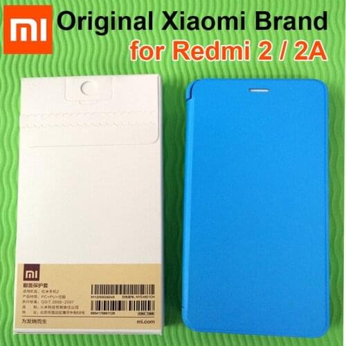 100% Original Xiaomi Brand Xiaomi Redmi 2 Case 2A Cover 4.7" Redmi2 Pro flip Cover Case PU Leather Xiaomi Redmi 2 A Phone Case