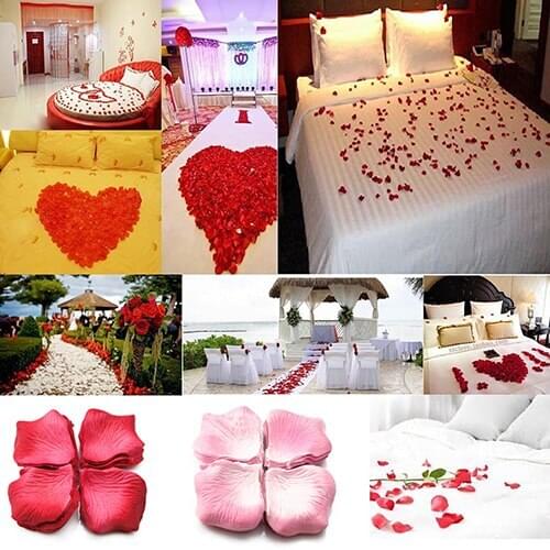 1000 Pcs Wedding Scatter Confetti Table Party Silk Fake Rose Flower Petals For Wedding Decoration DIY 3mm Stamen Pistil Floral