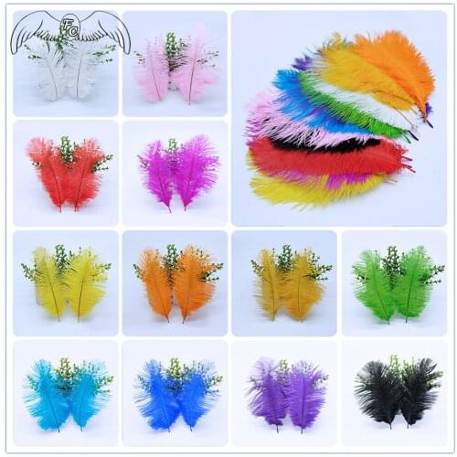 12-14"30-35cm Natural Beautiful Ostrich Feathers For DIY Crafts Jewelry Wedding Decoration 10-200pcs /lot Carnival Deco Feathers