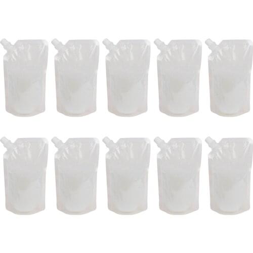 50Pcs Liquid Subpackage Pouch Stand-Up Drinking Bag Storage Holder Self-Supporting Nozzle Soymilk Beverage Food Packaging Bag
