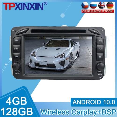 Android 10.0 128GB For Mercedes Benz C-Class W203 2000 2001 2002 2003 2004 Radio Recorder Multimedia Player Stereo Head Unit GPS