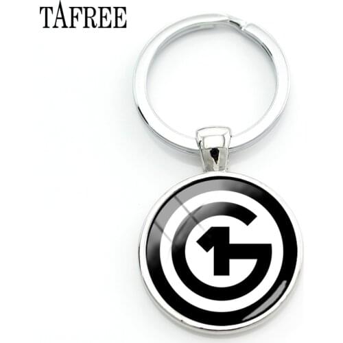 TAFREE O1G Key holder Famous English song only 1 god moive plated Glass jewelry keyring for men holiday Dinner party OG01