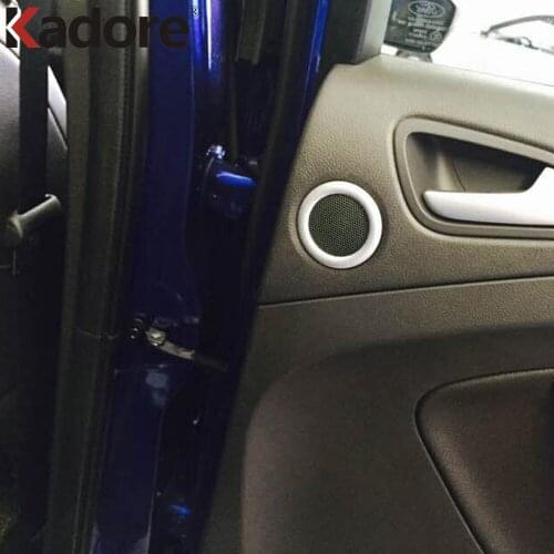 For Ford Escape Kuga 2017 2018 2019 Car Interior ABS Matte Interior Trim Car Speaker Audio Ring Cover Accessories 2pcs