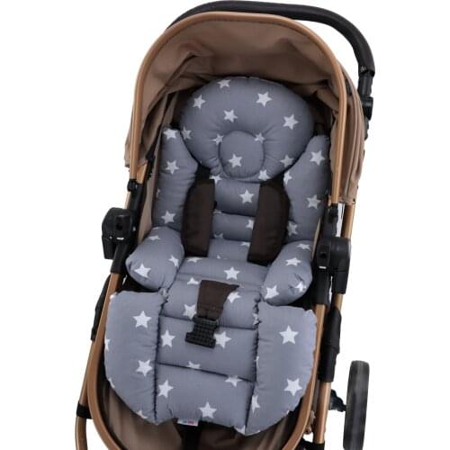 Jaju Baby Handmade, Double Sided ,Gray Color Star Fabric Baby Stroller Cushion
