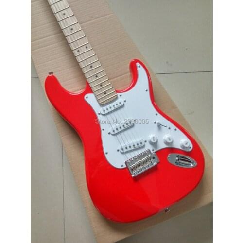 Hot Sale Apple Red st Electric Guitar,Chrome Hardware,Factory Direct Free Shipping