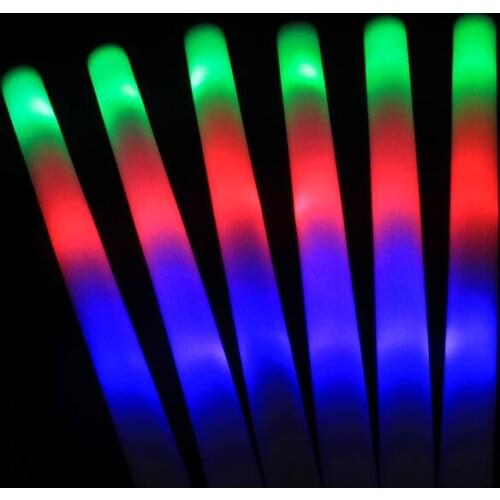 EMS halloween decoration Hot 200pcs/lot 4*48cm multi color led glow foam stick for party decration