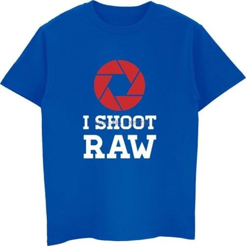 I Shoot Raw T Shirt Mens O-neck Cotton Short Sleeve Photographer T Shirts Photography T-shirt Hip Hop Tee Top Streetwear