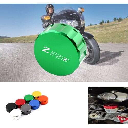 Motorcycle CNC Aluminum Rear Brake Fluid Reservoir Cap Cover For Kawasaki Z750 2007-2016 2009 2010 2011 2012 2013 2013 2014 2015