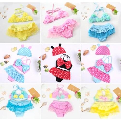 Swimwear girls kids Summer new baby swimsuit cute swim skirt princess split suit swimsuit