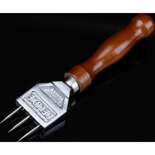 Wood handle Hard steel trident ice picks ice chisel hammer caipirinha pestles ice pick