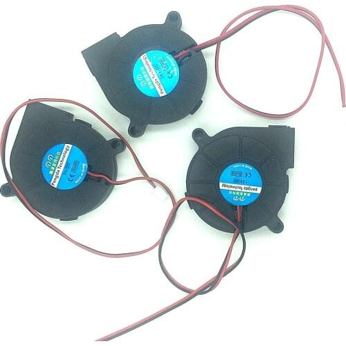 3D printer Store 50*15mm DC5V 12V 24V Cooling Fan Ultra Quiet Turbine Small DC Blower 5015 For 3D Printer Circuit Board