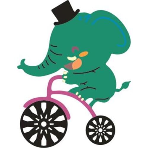 Metal Elephant bike paper die cutting dies for Scrapbooking/DIY Easter wedding Halloween Easter card