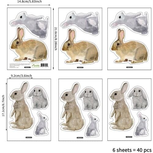 Cute Cartoon Animal Wall Sticker Rabbit Unicorn Flower Sloth for Kids Room Nursery Wall Decal Baby Gift Room Decor PA133-153