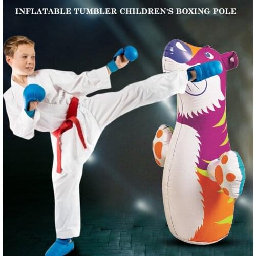 Cartoon Animal Shape Inflatable Thickened Punching 3D Inflatable Animal Punching Boxing Sandbag Tumbler Children Puzzle Toys