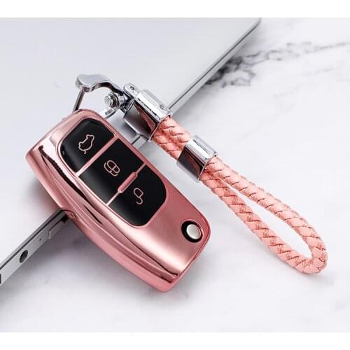 Soft TPU Car Key Case Cover Keychain for Ford Fiesta Focus 2 Falcon Ecosport Escape Kuga EcoSport Galaxy B-Max C-Max Protector