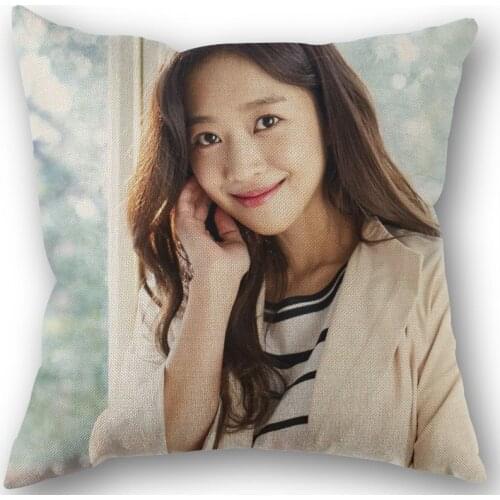 KPOP jo bo ah Pillowcase Cotton Linen Fabric Square Zippered Pillow Cover For Home Wedding Decoration 45X45cm Not Fade