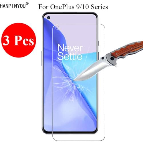 3 Pcs/Lot New 9H 2.5D Tempered Glass Screen Protector For OnePlus 8T / Plus 5G 6.55" Protective Film Guard + Clean Tools