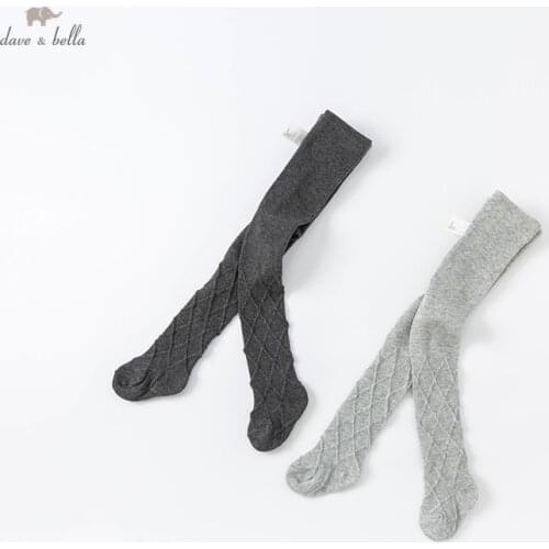 DB20128 dave bella autumn infant baby girls lolita plaid leggings children fashion leggings