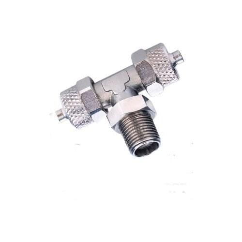 Tube 8mm-1/4 BSP thread Swivel Male Run Tee pneumatic brass Rapid Fittings For Plastic Tube tube RPT8-02
