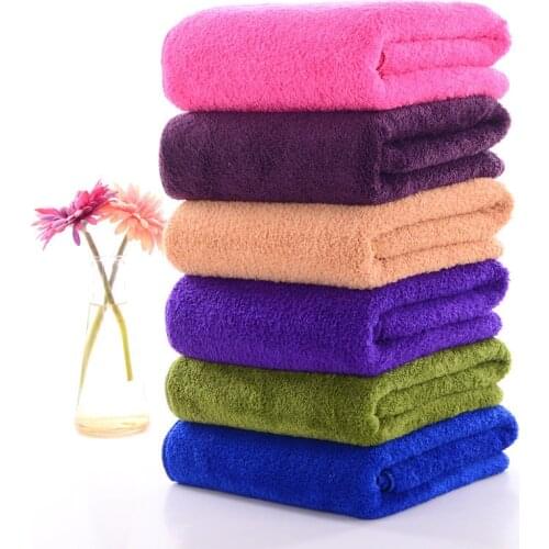 6 Colors Microfiber Bath Towel Coral Fleece Towels 70 * 140cm Thick Quick-Drying Beach Towel Absorbent Adult Fiber Soft Towels
