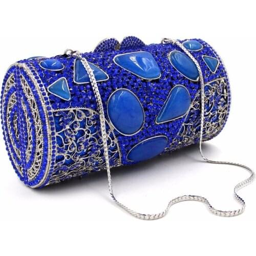 BL033 Luxury diamante evening bags colorful clutch bags women party purse dinner bags crystal handbags gemstone wedding bags