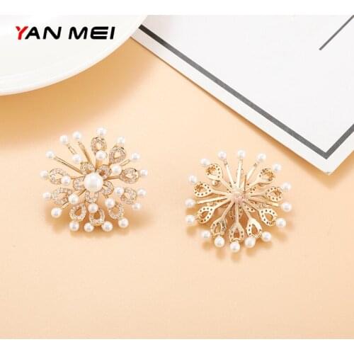 YANMEI Dandelion Pearl Stud Earrings Female Cute New Advanced Fine Temperament Firework Stud Earrings YME9432