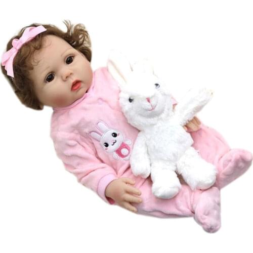19inch Full Body Silicone Reborn Girl Doll Toys Like Real Newborn Princess Babies Dolls Bathe Toy Kids Birthday Gift