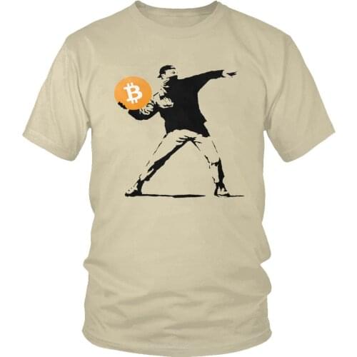 Stylish Funny Cryptocurrency Bitcoin Tee Top Men Short Sleeved Print Crypto Btc Blockchain Geek T Shirts Pure Cotton Tshirt Gift