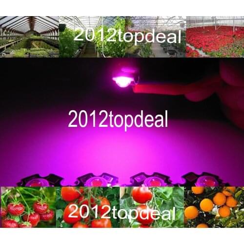 100pcs 1w full spectrum led chip 400nm~840nm plant grow with 20mm pcb