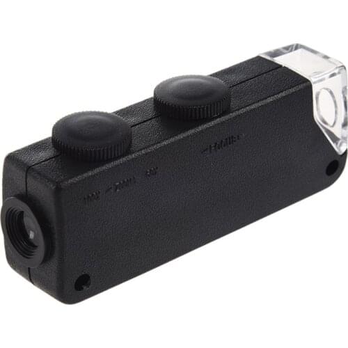 60x to 100x Zoom LED miniscope Pocket Portable Magnifier Magnifying Loupe Glass Eye Lens Pieces with Extreme Zoom Focus and Illu