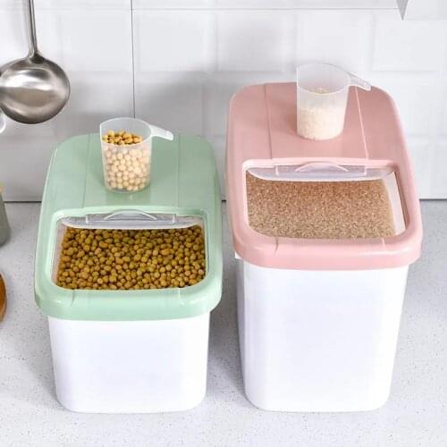 Rice Bucket Rice Box Plastic Insect-proof Flour Bucket Kitchen Rice Pot Rice Bucket Household Grain Storage Box