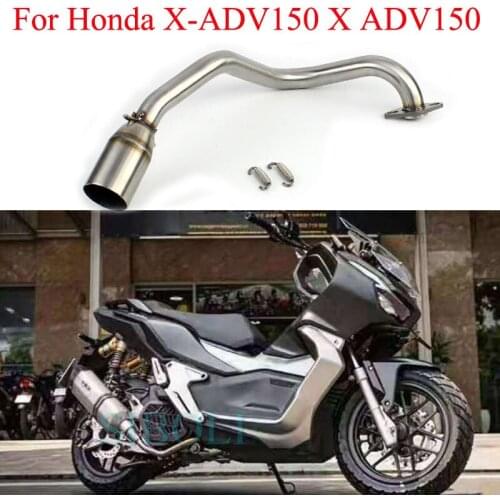 X-ADV150 X ADV150 Motorcycle Exhaust Moto Escape Modified Header Pipe Stainless Steel Front Middle Link Pipe Slip On Pipe