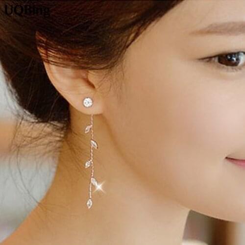 2016 New Design 925 Sterling Silver Crystal Earrings Long Earrings For Women Free Shipping Brincos