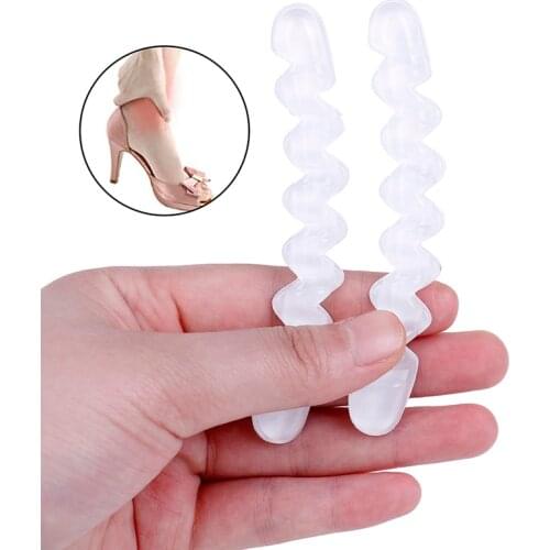 1Pair High Heel Pad Non-Slip Insoles Self-Adhesive Back Sticker Insoles Women Silicone High-heeled shoes
