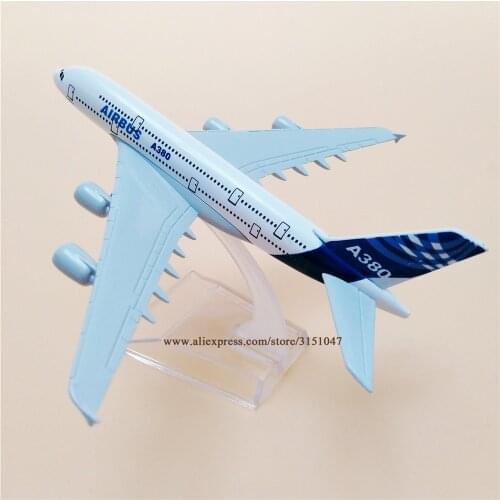 16cm Air Prototype Airbus 380 A380 Airlines Plane Model Alloy Metal Diecast Model Airplane Aircraft Airways Kids Gift