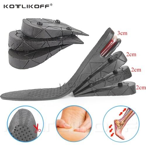 3-9cm Height Increase Insole Cushion Height Lift Adjustable Cut Shoe Heel Insert Taller Women Men Unisex Quality Foot Pads