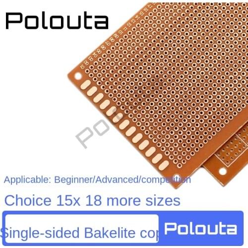 5PCS 7*9 Polouta PCB Single-Sided Bakelite Copper Plating Rubber Sheet Universal Board 2.54mm Lanardo Arduino Pcb Prototype