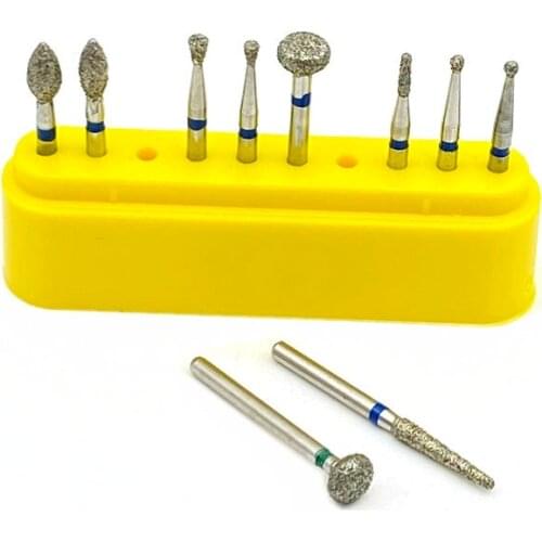 1.6mm Diamond Dental FG Burs Drill for High Speed Handpiece Dental High Speed Burs Dentist Polish Tool 10pcs/set