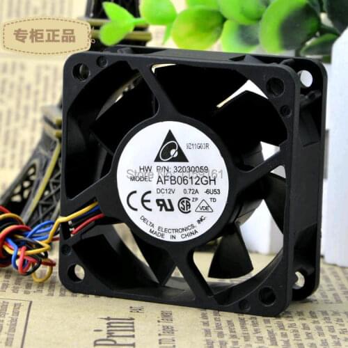Free shiipiong DELTA AFB0612GH 6cm 6025 12v 0.72a 4 line isothermia pwm fan