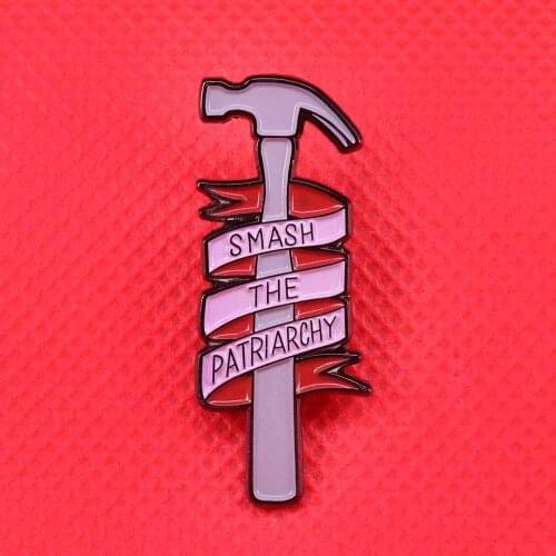 Smash the patriarchy feminist pin resistance resist brooch female empowerment feminism badge girl power gift women accessories