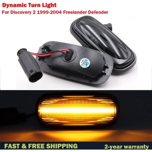 For Discovery 2 1999-2004 Freelander Defender XGB000030 LED Turn Signal Dynamic Sweep Side Marker Lamp Repeater Indicator Light