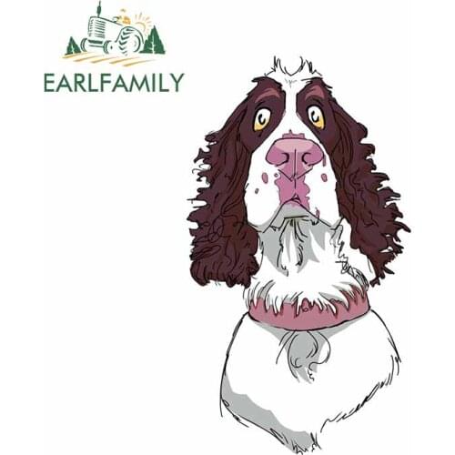 EARLFAMILY 13cm x 7.4cm For Dog Car Bumper Stickers Fashion Decal Car Accessories Graffiti Sticker Waterproof Decoration