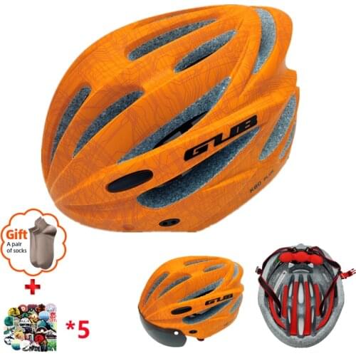 GUB Ultralight Cycling Safety Helmet With Removable Lens Sun Visor Magnetic Goggles MTB Mountain Road Bike Helmet Men Women Gift