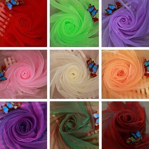 Longan Craft Supplies Snow Yarn For Wedding Arches Crystal Organza Tulle Fabric Outdoor Wedding Birthday Party Decoration