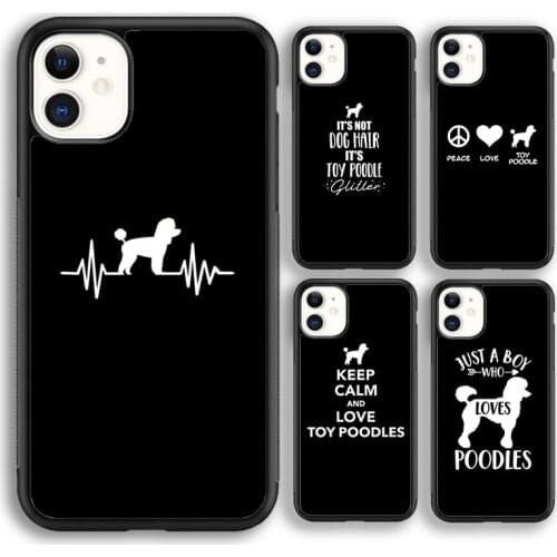 Krajews Poodles Cartoon Girly Cute Phone Case Cover For iPhone 5s 6s 7 8 plus X XR XS 11 12 pro max Samsung Galaxy S8 S9 S10