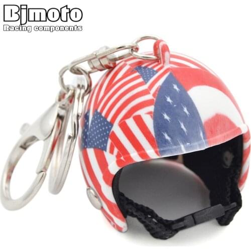 Mini Cool Car Motorcycle Helmet Key chain bike stickers Key ring For Harley sportster dyna softail touring Motocross keychain