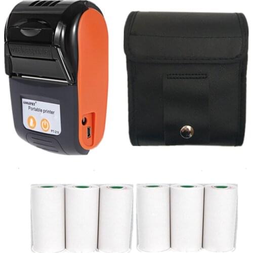 GOOJPRT Mini Bluetooth Printer Thermal Printer Portable Receipt Ticket Machine For Mobile Android iOS Phones Windows 58mm stores