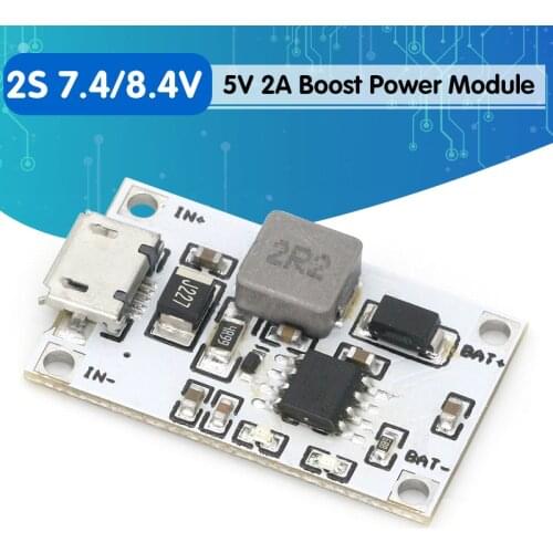 5V 2A Lithium Battery Charger Step Up Protection Board 2S 7.4V 8.4V Boost Power Module Li-Po Li-ion 18650 Bank Charger Board DIY